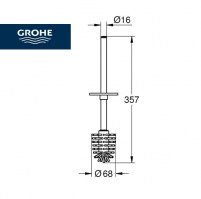 MEDIDAS ESCOBILLA COMPLETA SELECTION CUBE GROHE